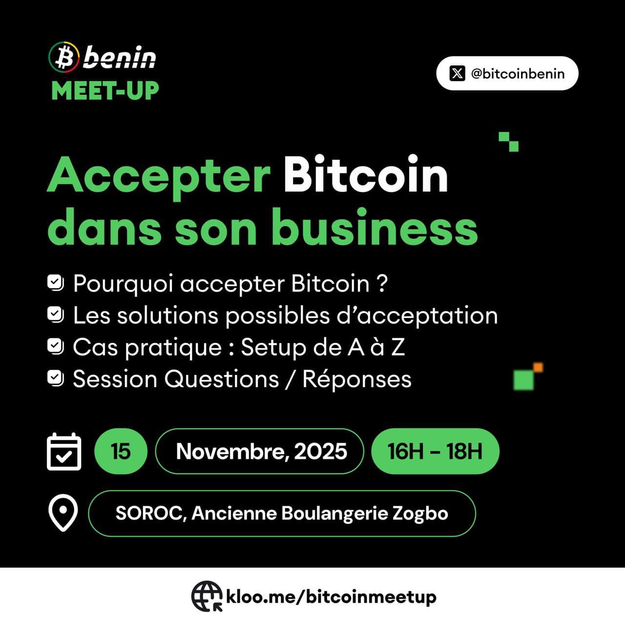 Affiche pour Meetup Bitcoin mensuel